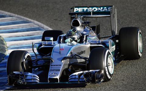 Check out pictures of the 2015 Mercedes Formula One car