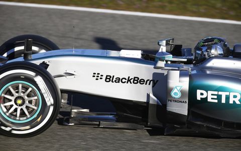 Check out pictures of the 2015 Mercedes Formula One car