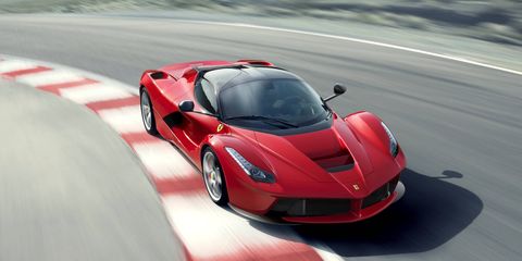 The LaFerrari hybrid has a terminal velocity of more than 220 mph.