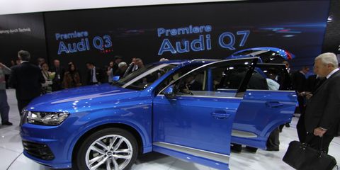 Audi rolled out its all-new, all-aluminum Q7 in Detroit.