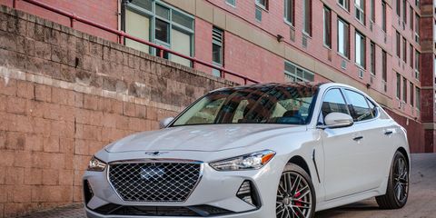 The 2019 Genesis G70 comes with either a 2.0-liter four (252 hp) or a 3.3-liter twin-turbocharged V6 making 365 hp.