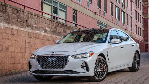 The 2019 Genesis G70 comes with either a 2.0-liter four (252 hp) or a 3.3-liter twin-turbocharged V6 making 365 hp.