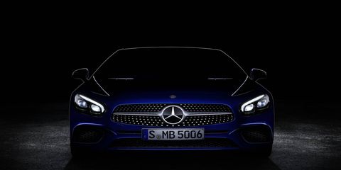 Mercedes-Benz won't pull any punches with the restyled SL-Class. That new front fascia looks menacing.