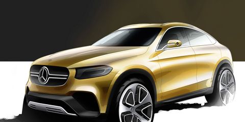The Mercedes-Benz GLC Coupe concept will debut at the Shanghai auto show later this month.