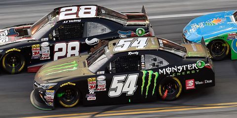 Kyle Busch broke he left leg and right ankle in a crash during the NASCAR Xfinity Series season-opening race in Daytona on Feb. 21.