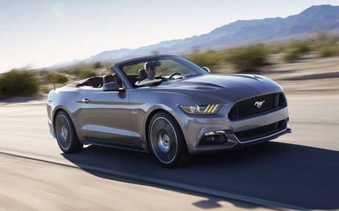 The 2015 Ford Mustang convertible has three engine choices.