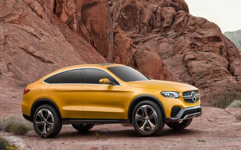 Mercedes-Benz unveiled the Concept GLC Coupe at the Shanghai motor show, previewing the latest entry to the compact luxury fastback coupe-thing market.