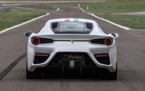 The 458 MM Speciale was built on the chassis and running gear of the 458 Speciale.