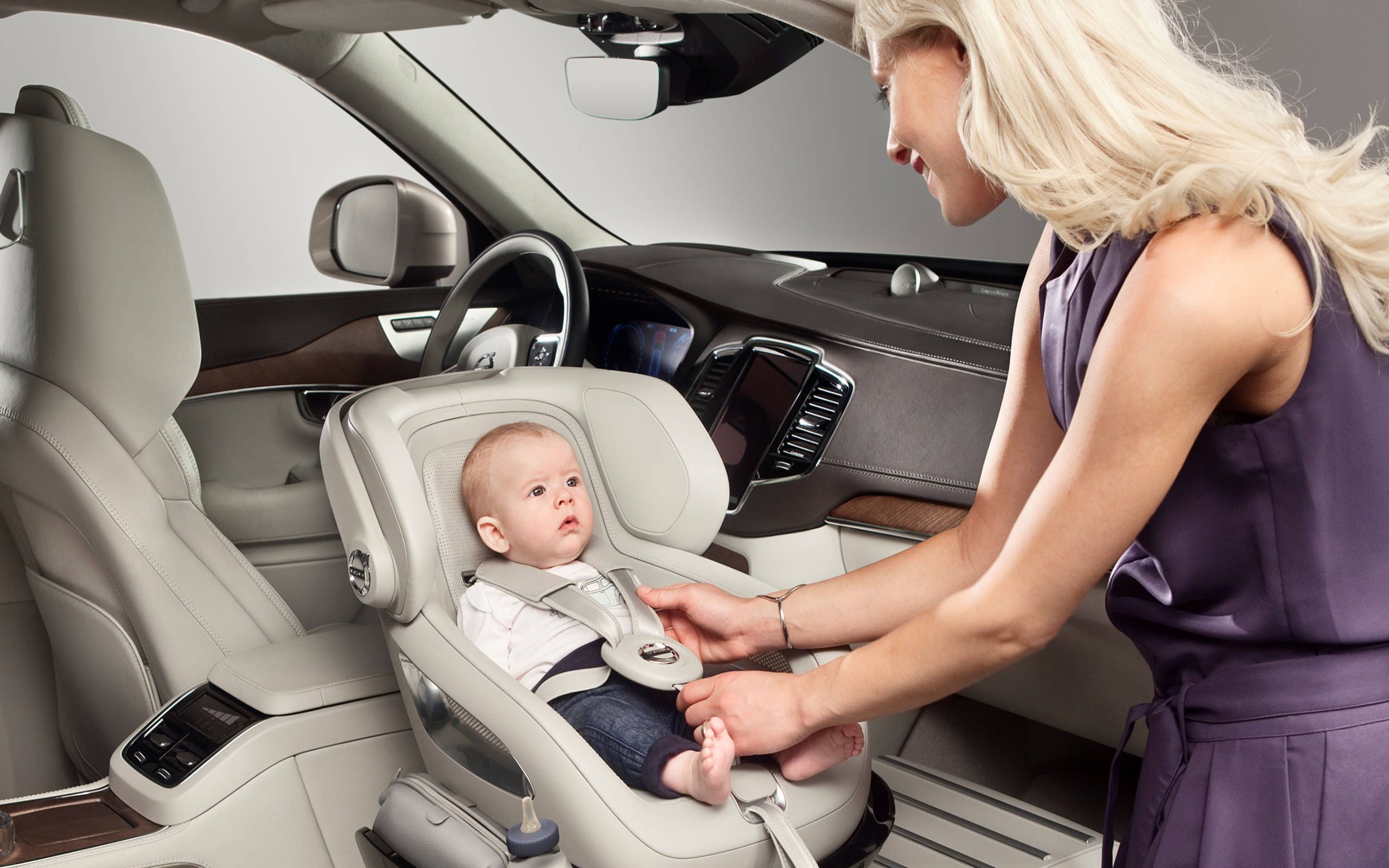 table with baby seats built in