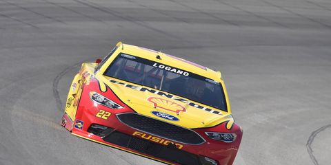 Joey Logano won the pole for Sunday's NASCAR Sprint Cup race at Michigan.