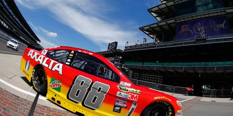 Jeff Gordon is back at the Brickyard, but not in his familiar 24. Instead, the future NASCAR hall of famer is in injured Dale Earnhardt Jr.'s 88.