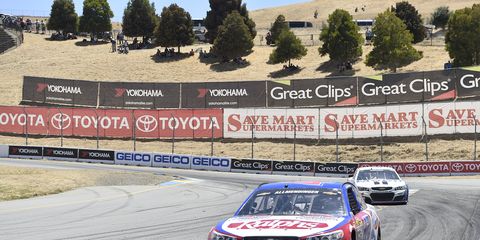 For the third year in a row, A.J. Allmendinger, one of NASCAR's road course specialists, faltered at Sonoma. This year, it was largely in part to a penalty his crew incurred during a late pit stop.