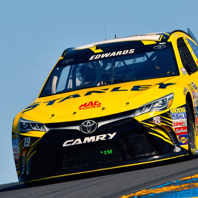 Carl Edwards will lead the field for Sunday's 3 p.m. ET race in California.