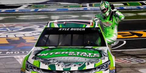 Kyle Busch won at Texas on Saturday night to complete his second consecutive NASCAR weekend sweep.