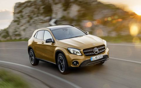 The 2018 Mercedes GLA offers a new look, but doesn't deviate from the current suspension or engine options.