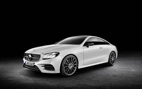 The 2018 Mercedes E400 Coupe comes with a twin-turbo 3.0-liter V6 delivering 329 hp and 354 lb-ft of torque.