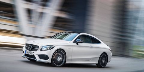 The C43 Coupe will fall in between the C300 and C63 in power and price.