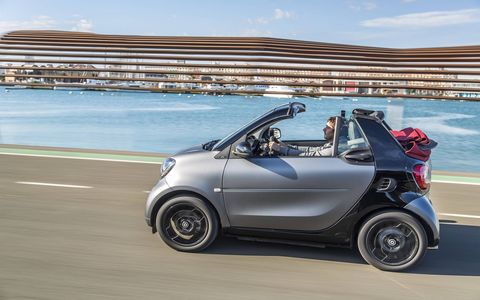 The 2017 Smart ForTwo Cabrio should be the lowest-price convertible available.