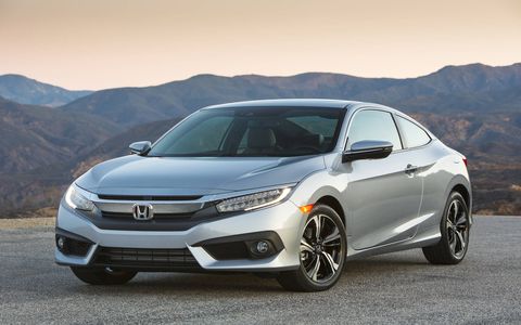 The 2016 Honda Civic Touring is shown above, but is visual similar to the Honda Civic EX.