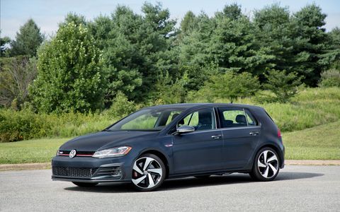 SE and Autobahn trims on the 2018 Volkswagen Golf GTI get the brakes from the Golf R and an electronically controlled, torque-sensing, limited-slip VAQ differential.