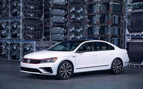The 2018 VW Passat GT gets sporty R-Line cues as well as a 3.6-liter V6 making 280 hp and 258 lb-ft.