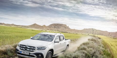 The Mercedes X-Class pickup hits the market in Europe this year.