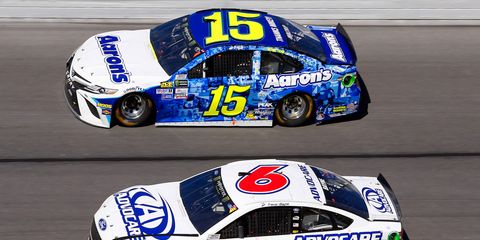 Michael Waltrip (15) stayed out of trouble on his way to a top-10 finish in Sunday's Daytona 500.