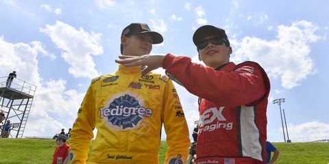 Harrison Burton leads Todd Gilliland by four points in the NASCAR K&N Pro Series East championship battle.