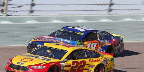 Kyle Busch claims Joey Logano "blocked me every chance he got" during the deciding green flag run.