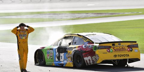 Kyle Busch was left frustrated after the Kobalt 400 at Las Vegas and initiated a pit road fight with Joey Logano.
