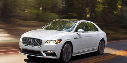 The 2017 Lincoln Continental goes on sale this fall starting at $46,410 for the front-drive V6.
