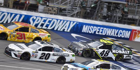 A late debris caution changed the outcome of the NASCAR Cup Series race at Michigan on Sunday.