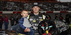 Kasey Kahne and son Tanner last weekend at Richmond Raceway.