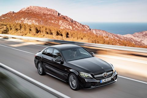 The 2019 Mercedes-AMG C43 comes with a 3.0-liter twin-turbo V6 making 385 hp and 384 lb-ft of torque.