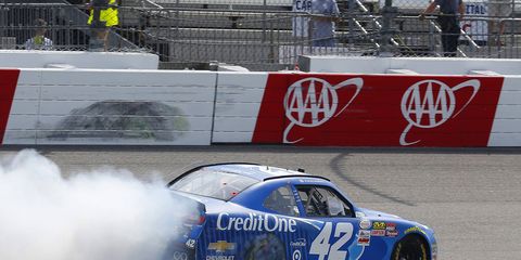 Kyle Larson won the Xfinity Series race and paced final MENCS practice with a lap at 119.074 mph Saturday at Richmond International Raceway.