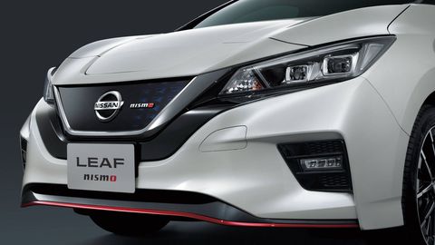 Nissan's in-house performance group, Nismo, worked over the all-electric Leaf.