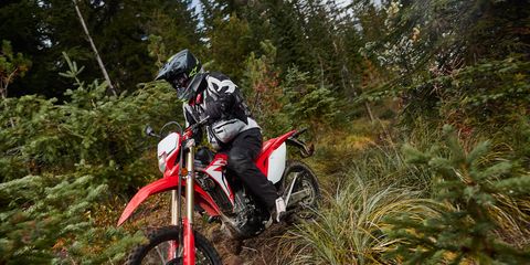 The new Honda CRF450L conquers the rain, mud and even plain old pavement. These are a few of the trails we rode outside of Packwood, Washington, just south of Mount Rainier, the latter which you could see if it wasn't raining.