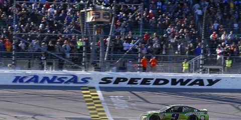 Chase Elliott won the third Cup race of his career and of the season Sunday at Kansas.