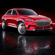 The Vision Mercedes-Maybach Ultimate Luxury concept, which made its world debut at the 2018 Beijing auto show, is an all-electric preview of a super-luxury SUV. With a 207-inch overall length and 24-inch turbine-style wheels, plus a sedan profile with an SUV-like ride height, the concept is absolutely massive and totally unmissable.