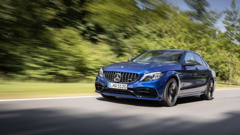 The Mercedes-AMG C 63 sedan has all the attributes of the C 63 Coupe, plus more room in the back. All AMG C 63s get the Speedshift 9-speed transmission and electronically controlled rear-axle differential, along with a mid-cycle facelift front and rear.