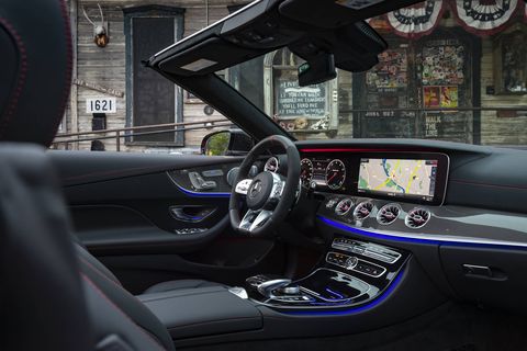 The 2019 Mercedes-AMG E 53 comes with the company's new MBUX infotainment system with two 12.3-inch displays.