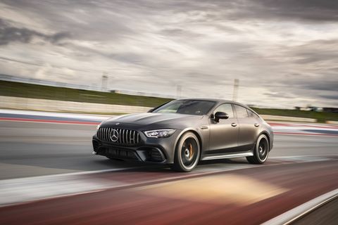 The 2019 Mercedes-AMG GT63 S has a twin-turbo 4.0-liter V8 under the hood making 630 hp and 664 lb-ft of torque.