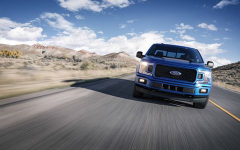 The 2018 Ford F-150 XLT Supercrew has a 2.7-liter twin-turbocharged V6 with 325 hp and 400 lb-ft of torque.