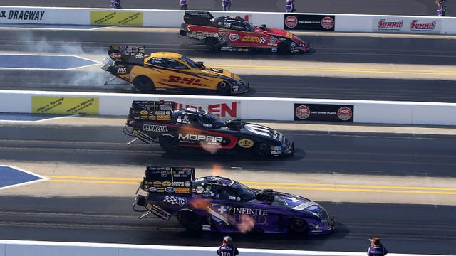 NHRA NGK Spark Plug Four-Wide Nationals Friday Qualifying Results