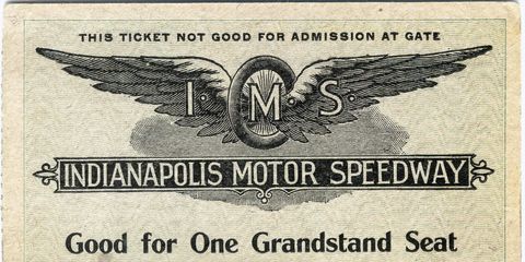 Ticket stubs are just one of many popular collectables surrounding the Indianapolis 500.