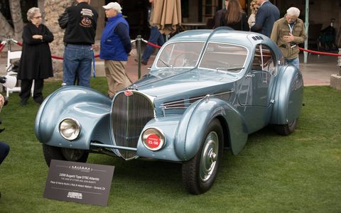 1936 Bugatti Type 57SC Atlantic owned by Peter and Merle Mullin and Rob and Melani Walton won best of show. No one argued with that selection.