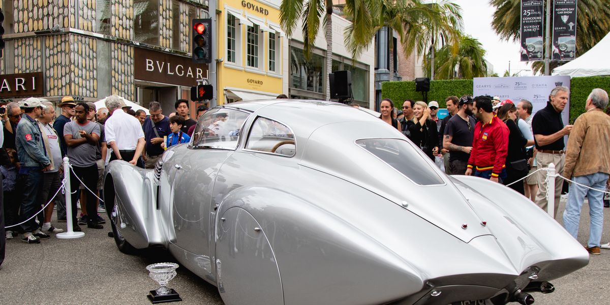 The Rodeo Drive Concours had a little bit of everything, half of it painted silver. Here is the 1938 Hispano Suiza H6B Dubonnet Xenia owned by the Mullin Automotive Museum that was awarded “Best of Show” honors.