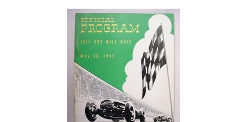 The 1952 official Indianapolis 500 program is one of the coolest programs in the history of the race.