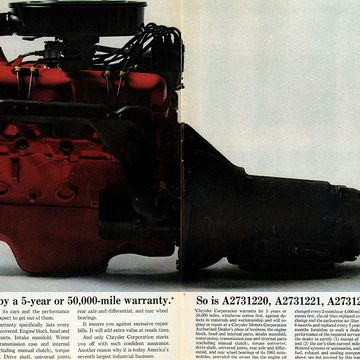 This appears to be a 273-cubic-inch V8, as installed in many Dodge Darts, Plymouth Valiants, and various Chrysler-made trucks.