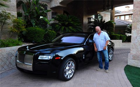 The "Pawn Stars" 2012 Rolls-Royce Silver Ghost Sedan (Lot #730) was owned by Rick Harrison of "Pawn Stars" and went for $181,500.